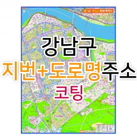 강남구지도 (지번, 도로명주소 병행표기) 코팅